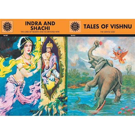 Indra and Shachi (Amar Chitra Katha) & Tales of Vishnu (Amar Chitra Katha) : Amazon.in: Books