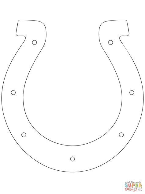 Horseshoe outline coloring page | Free Printable Coloring Pages