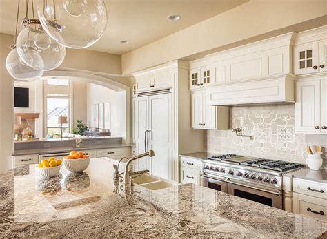 Bianco Antico Granite White Cabinets