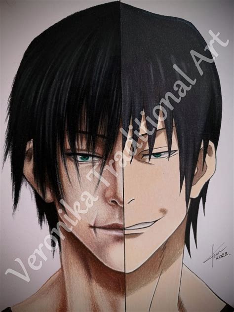 Anime Colored Pencil Drawing Realistic as a PRINT Toji - Etsy