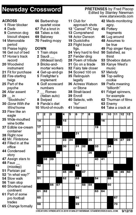 Newsday Sunday Crossword Puzzle Solution - Brad Ortega's Crossword Puzzles