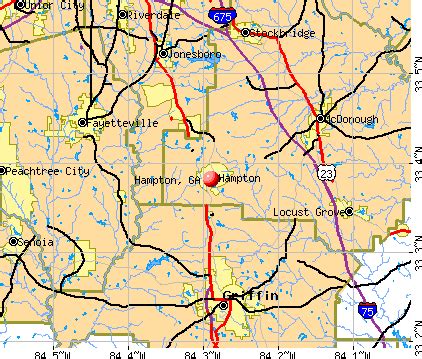 Hampton Georgia Map