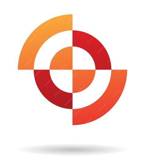 Premium Vector | Red and Orange Abstract Round Target Logo Icon