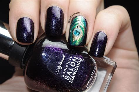 Peacock nail art - Nail Lacquer UK