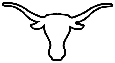 Longhorns Logo Transparent Svg - Black And White Longhorn Logo