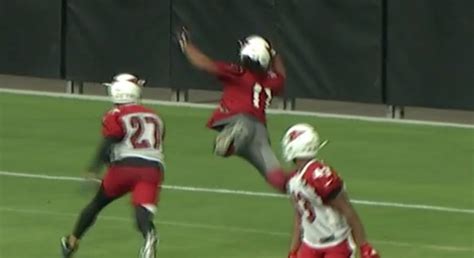 Still Got It! Larry Fitzgerald Lays Out For Amazing One-Handed Catch ...