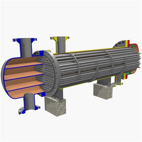 3d floating head heat exchanger model