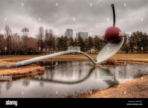 Walker Art Center Sculpture Garden in Minneapolis, Minnesota Stock ...