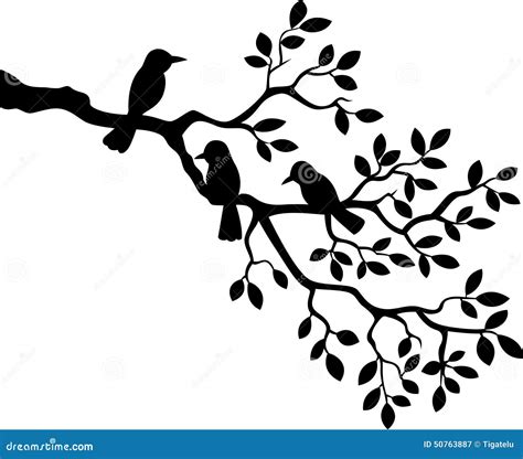 Cartoon Tree Branch Bird Silhouette Stock Illustrations – 3,035 Cartoon ...