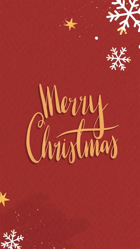 Gold Merry Christmas on red mobile phone wallpaper vector | premium image by rawp… | Merry ...