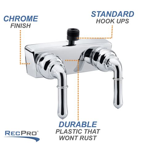 RV Shower Faucet Diverter Chrome - RecPro