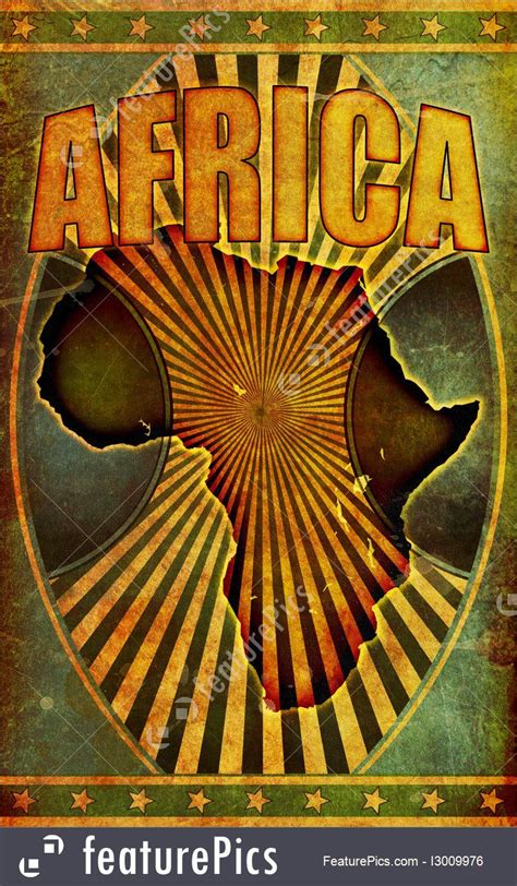 Old, Grunge Retro Africa Poster Royalty-Free Stock Illustration | Africa, African paintings ...