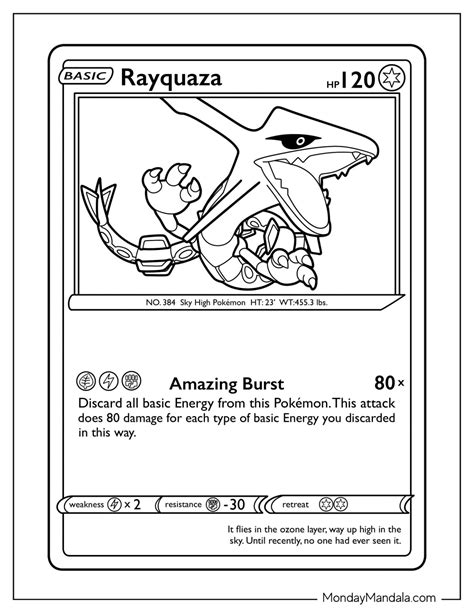 20 Rayquaza Coloring Pages (Free PDF Printables)