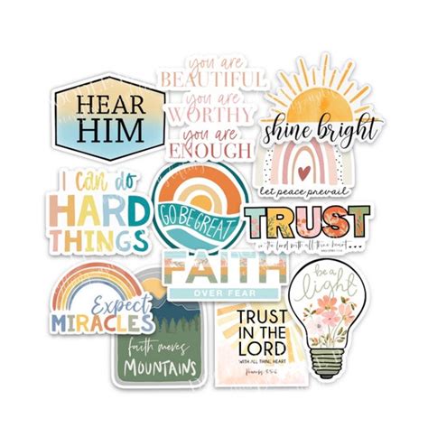 Inspirational Christian Quotes Sticker Pack for Women Sister - Etsy