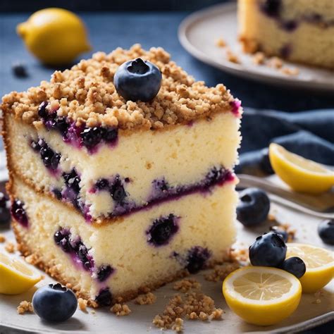 Luscious Lemon Blueberry Crumb Cake