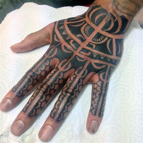 40 Tribal Hand Tattoos For Men - Manly Ink Design Ideas