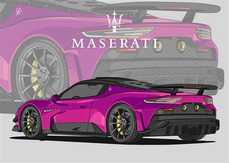 'maserati mc20 purple' Poster by capture art | Displate