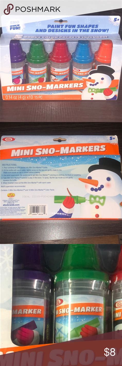 New Snow Markers set of 5 | Markers set, Blue & orange, Markers