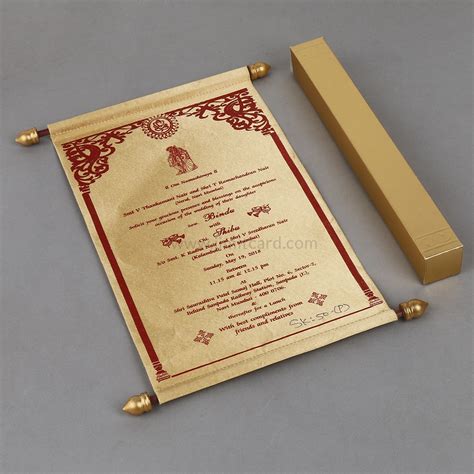 scroll invitations for Marriage, scroll invitations for Wedding - Jimit ...