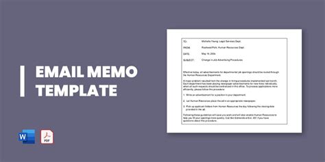 Email Memo Template – 6+ Free Word, PDF Documents Download