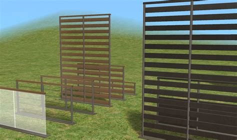 Mod The Sims - Lirunchik's Modern Fences set Recolours | Modern fence ...