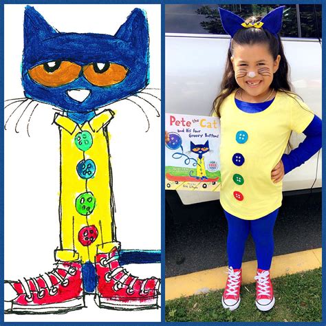 Pete the Cat and his Four Groovy Buttons Kids Book Character Costumes ...