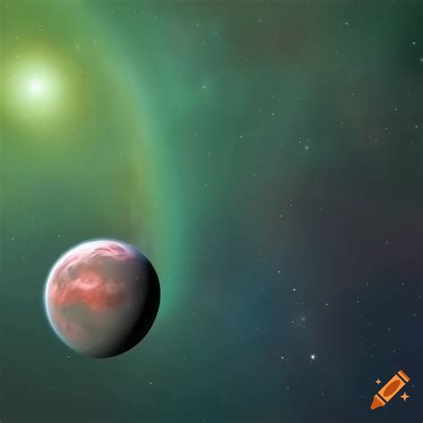 Dwarf planet sedna with a green astrological taurus background on Craiyon