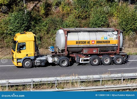 Bertschi truck on motorway editorial image. Image of lorry - 128001130