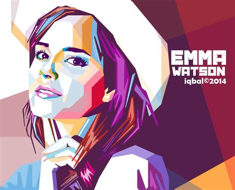 Abstract Portrait, Portrait Painting, Abstract Art, Emma Watson, Pop ...
