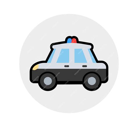 Premium Vector | Police car vector isolated emoji icon Police emoticon