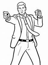 Sterling Archer 2 sketch template