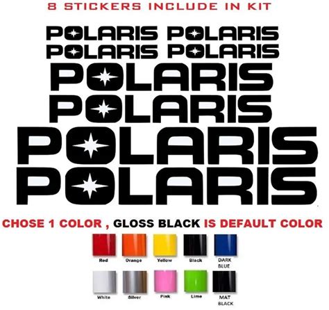 1Set 8Pcs POLARIS RZR 800 850 1000 570 SPORTSMAN XP QUAD STICKERS DECALS on Aliexpress.com ...