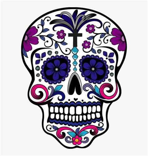 Sugar Skull And T Shirt Design With Illustration - Day Of The Dead Art Skulls - 586x782 PNG ...