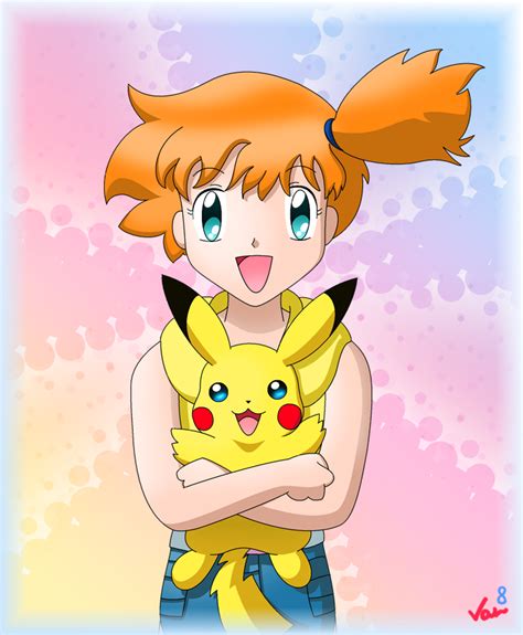 Misty and Pikachu by van-ocho on DeviantArt