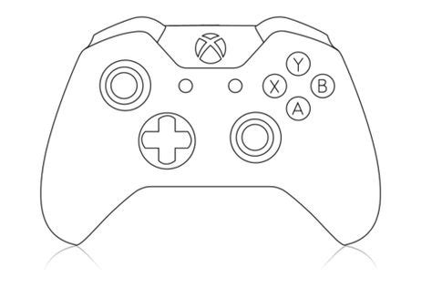 Xbox Controller Coloring Page – Printable Editable Blank | Ideas for ...