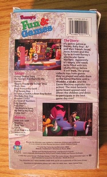 Barneys Fun & Games VHS VIDEO 1996