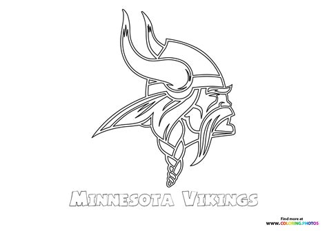 Minnesota Vikings NFL logo - Coloring Pages for kids