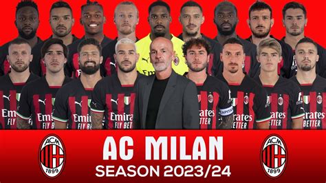 AC MILAN SQUAD SQUAD 2023/24 UNDER STEFANO PIOLI - YouTube