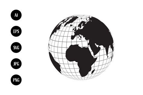 Earth Clipart Black And White Africa