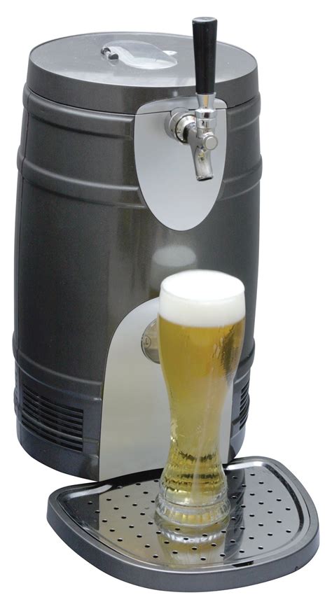 Koolatron KTB05BN 5L Mini Beer Cooler with Dual Taps for Gravity or Pressurized Top Dispensing ...