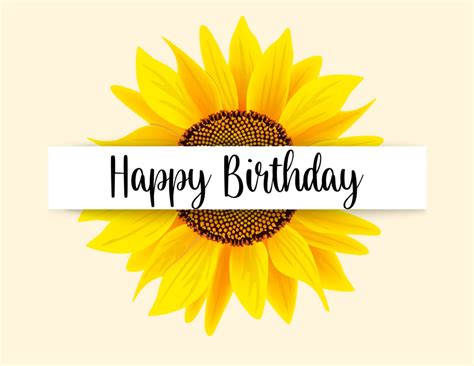 Birthday cards printable birthday printable sunflower card | Etsy