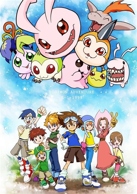 Digimon Adventure: Yokomon, Tanemon, Koromon, Motimon, Bukamon, Tsunomon, Nyaromon and Tokomon ...