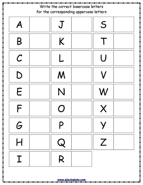 Free Printable Alphabet Worksheets