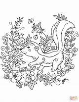 Flower The Skunk Coloring Pages sketch template