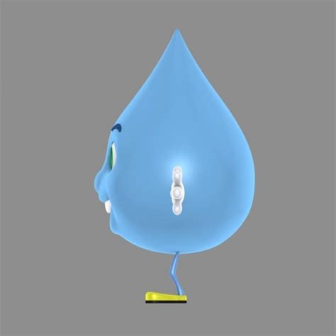 Cartoon liquid drop 3D Model $39 - .lwo .max .obj - Free3D