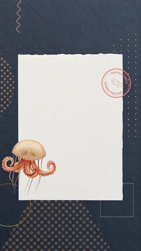 Vintage octopus iPhone wallpaper, note | Free Photo Illustration - rawpixel