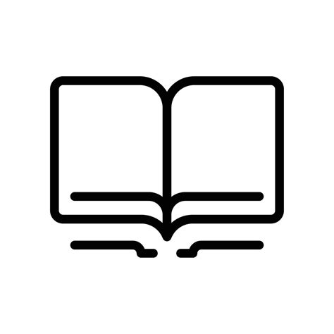 Open book line icon. Read magazine, booklet and encyclopedia symbol. Documents reader logo for ...