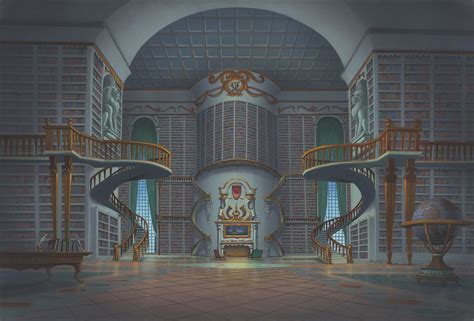 Beauty And The Beast Library Wallpaper