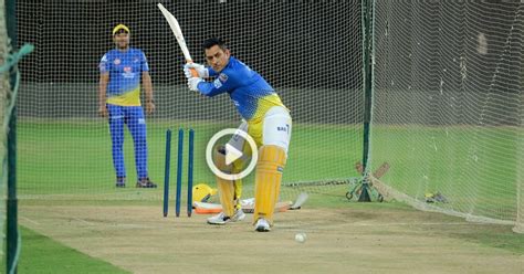 WATCH - MS Dhoni Doing Six-hitting Practice In CSK Nets