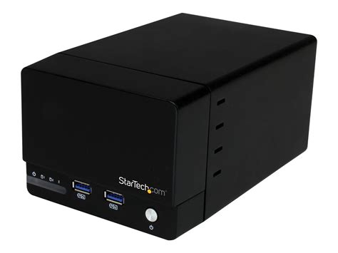 StarTech.com Dual 3.5" SATA HDD RAID Enclosure w/ USB Hub & UASP - Hard ...